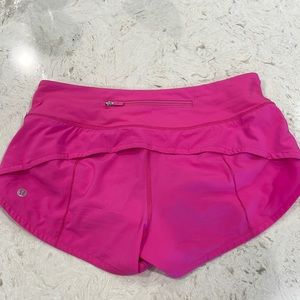 Lululemon speed-up, bright pink; 2.5”